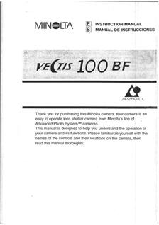 Minolta Vectis 100 BF manual. Camera Instructions.